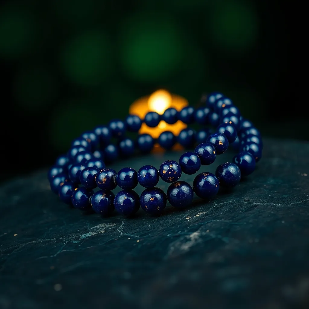 Náramok Lapis lazuli — Hviezdna obloha