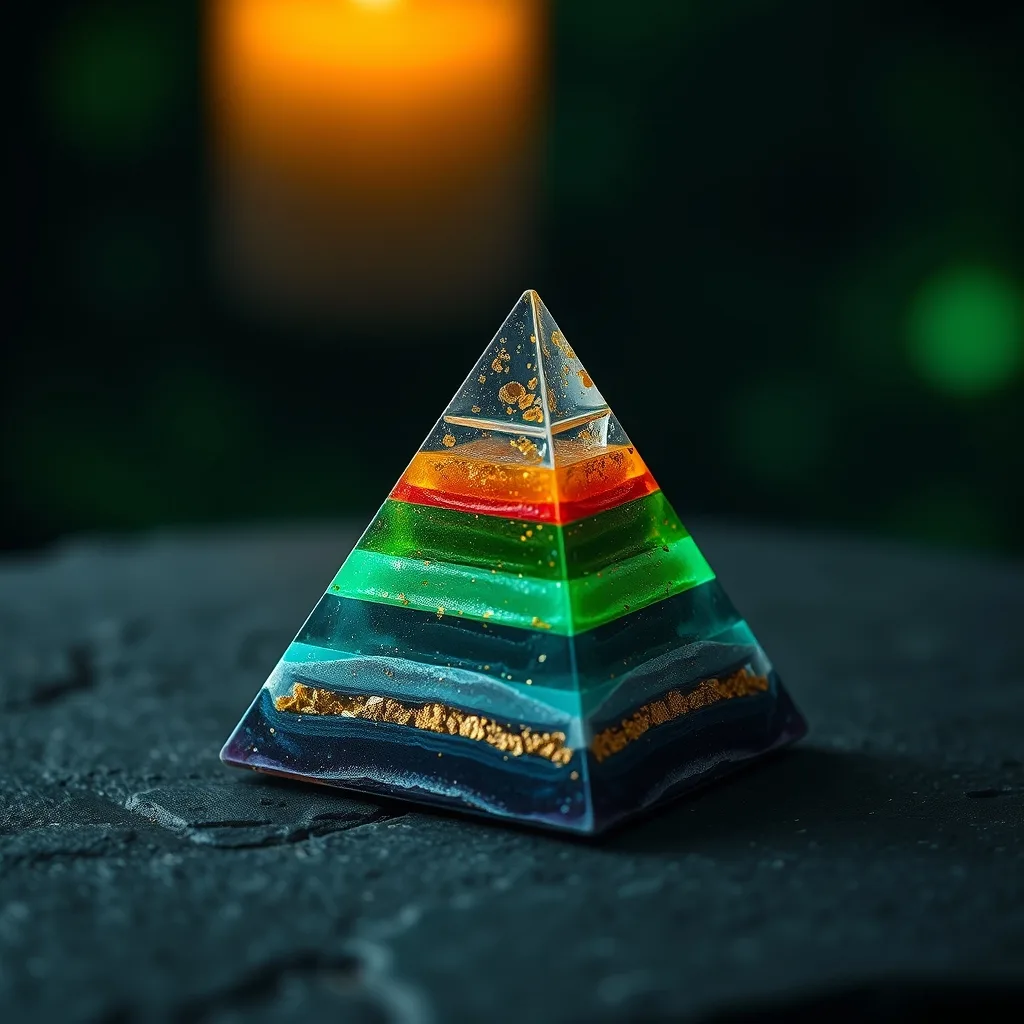 Orgonitová pyramída — Sedem čakier
